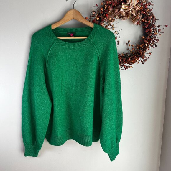 Vince Camuto Womens Soft Dolman Sleeve Sweater Knit Top MEDIUM in Electric Green - Picture 1 of 9